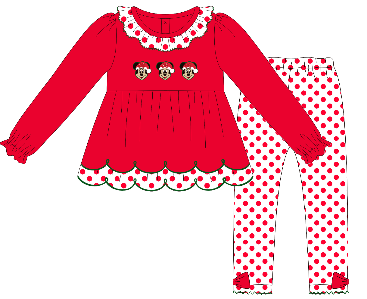 PO26: A VERY LITTLE MAGS CHRISTMAS - “MEET ME ON MAIN” GIRLS LEGGING SET *TAT: NOVEMBER*