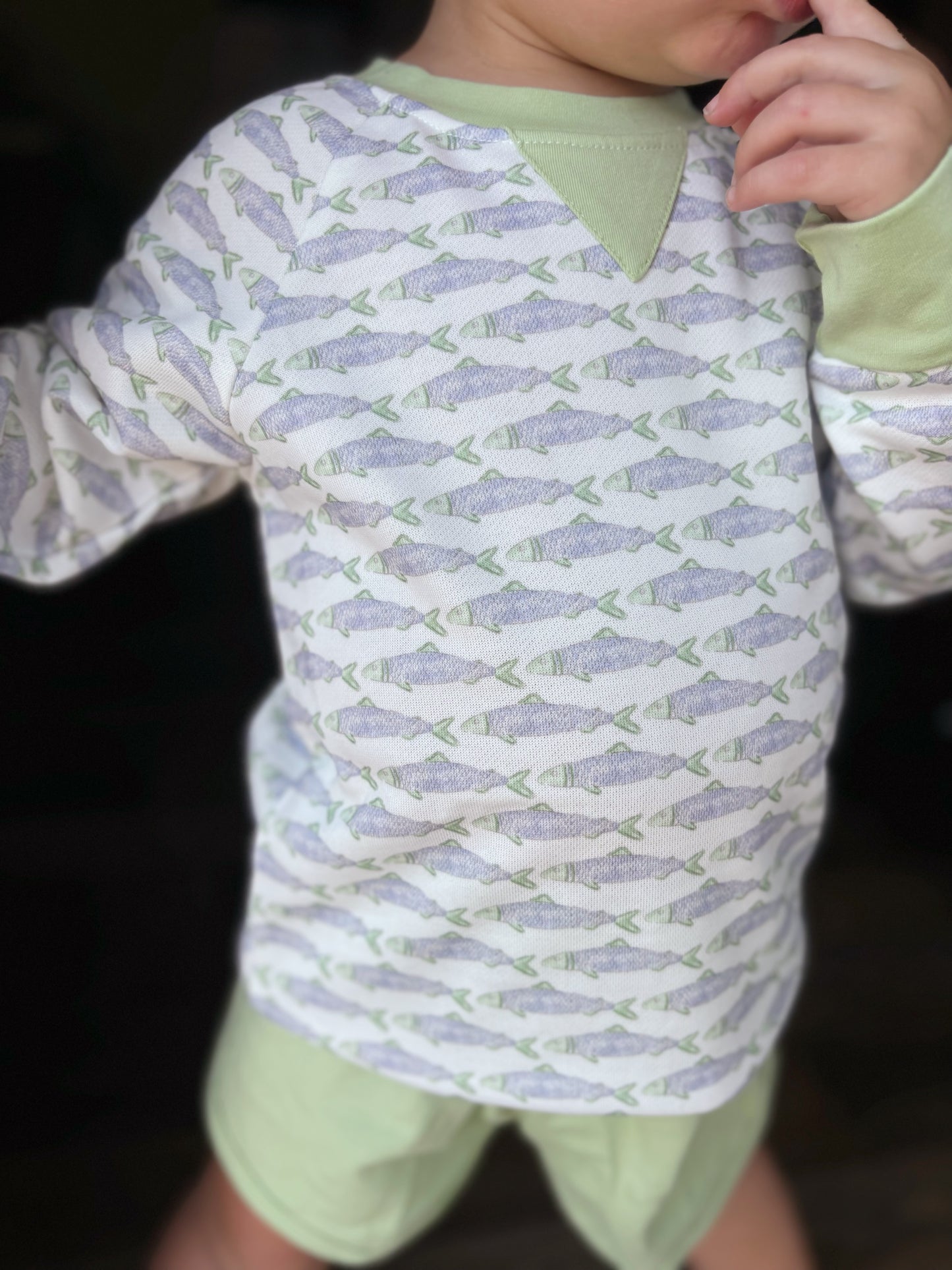 RTS: FISH PRINT | BOYS CREWNECK SET