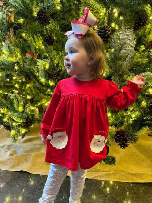 PO26: A VERY LITTLE MAGS CHRISTMAS - “SANTA POCKETS” GIRLS LEGGING SET *TAT: NOVEMBER*