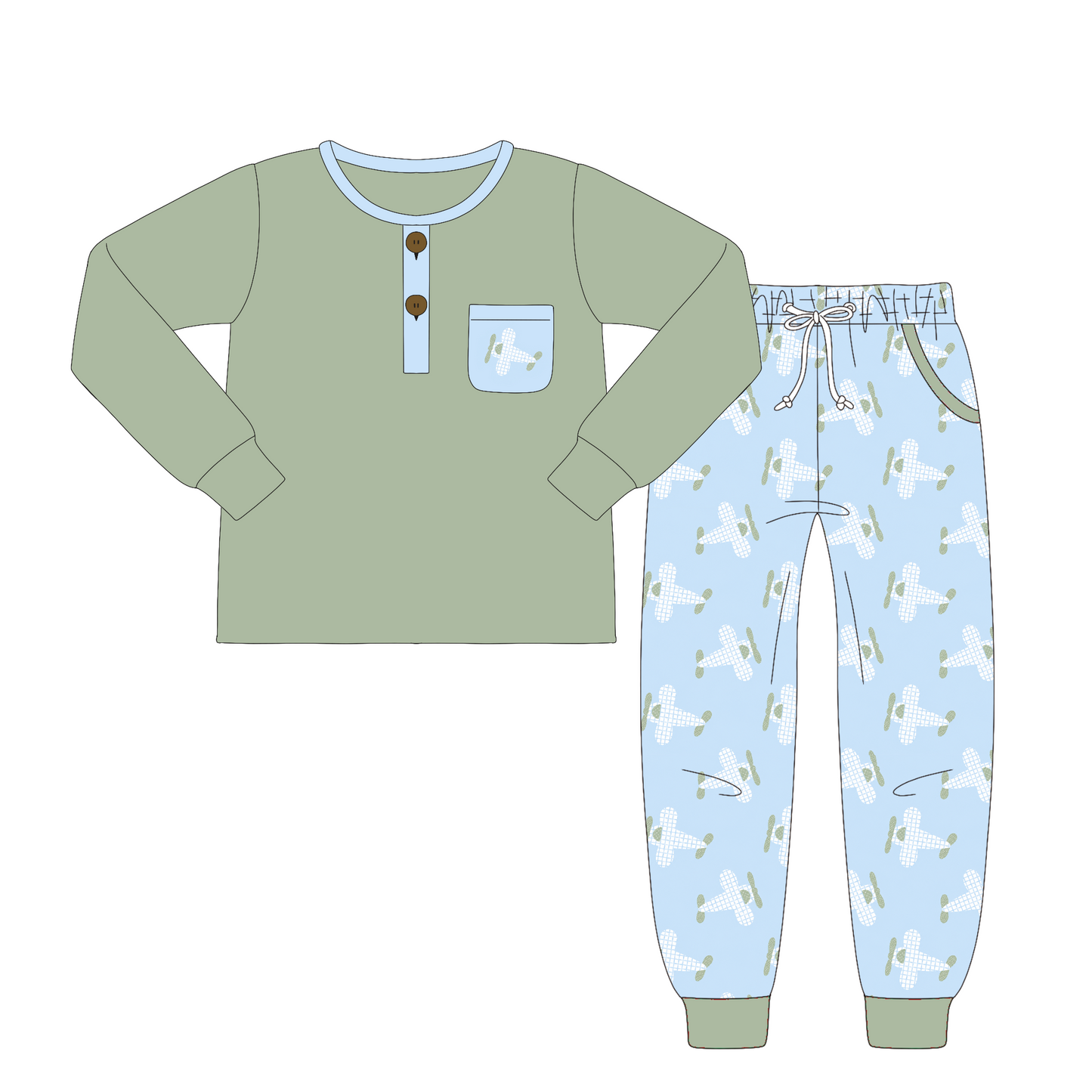 BUDGET WINTER BASICS: PLANE CUTE - BOYS JOGGER SET *TAT: DECEMBER*