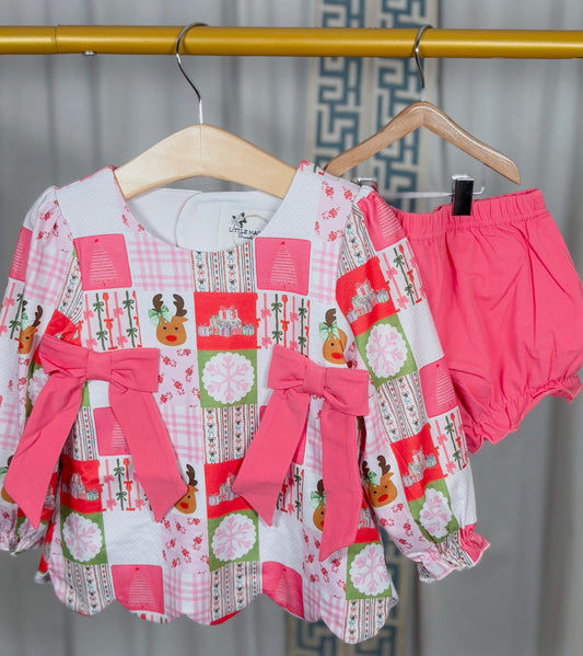 RTS: "PEPPERMINT PATCHWORK" GIRLS DIAPER