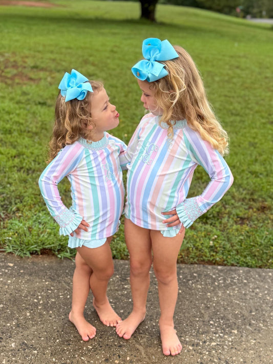 RTS: "EMMY SWIM" - LONG SLEEVE TWO PIECE SWIM