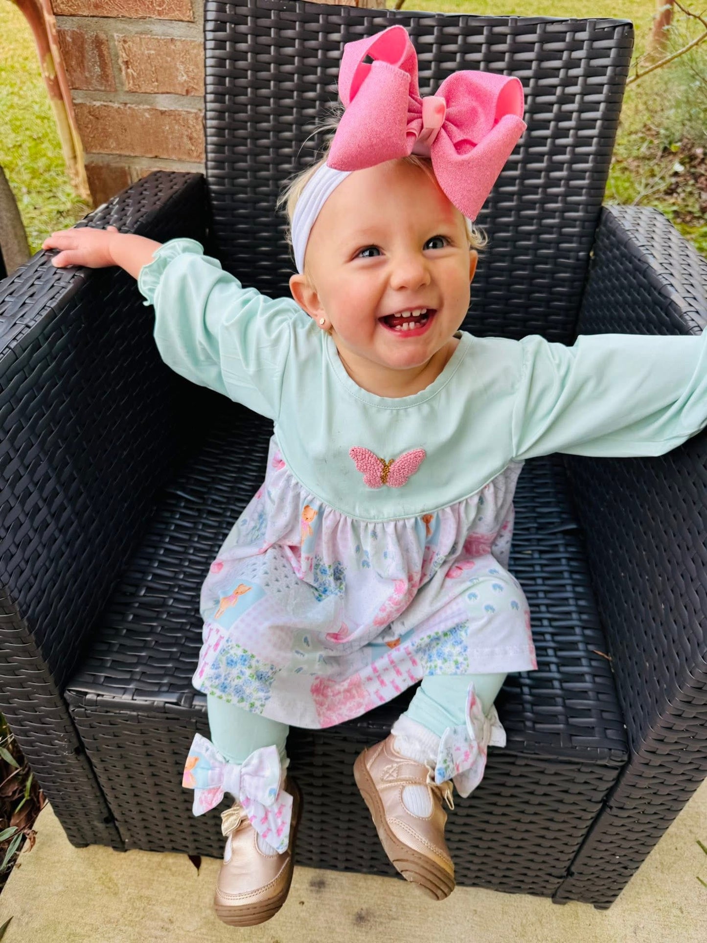 RTS: "PRUITT PATCHWORK" GIRLS LEGGING SET