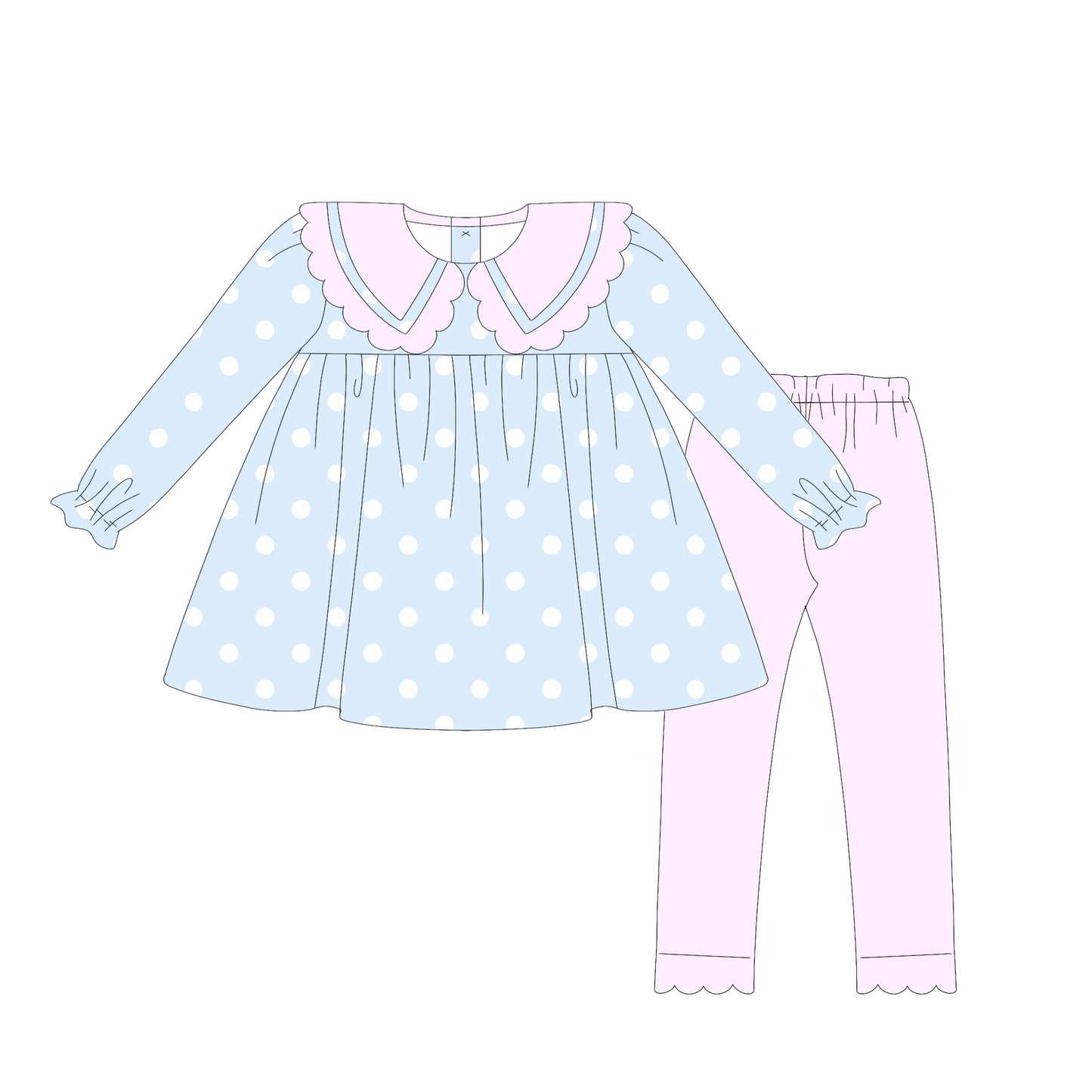 BUDGET WINTER BASICS: DOTTIE - GIRLS LEGGING SET *TAT: DECEMBER*