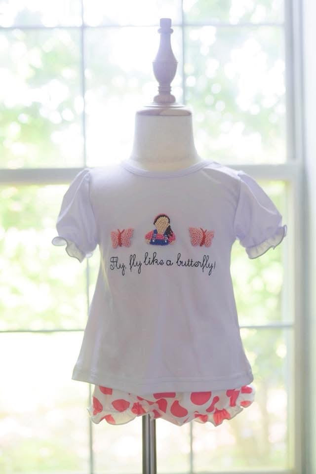RTS: “Fly, fly like a butterfly”: Girls Diaper Set