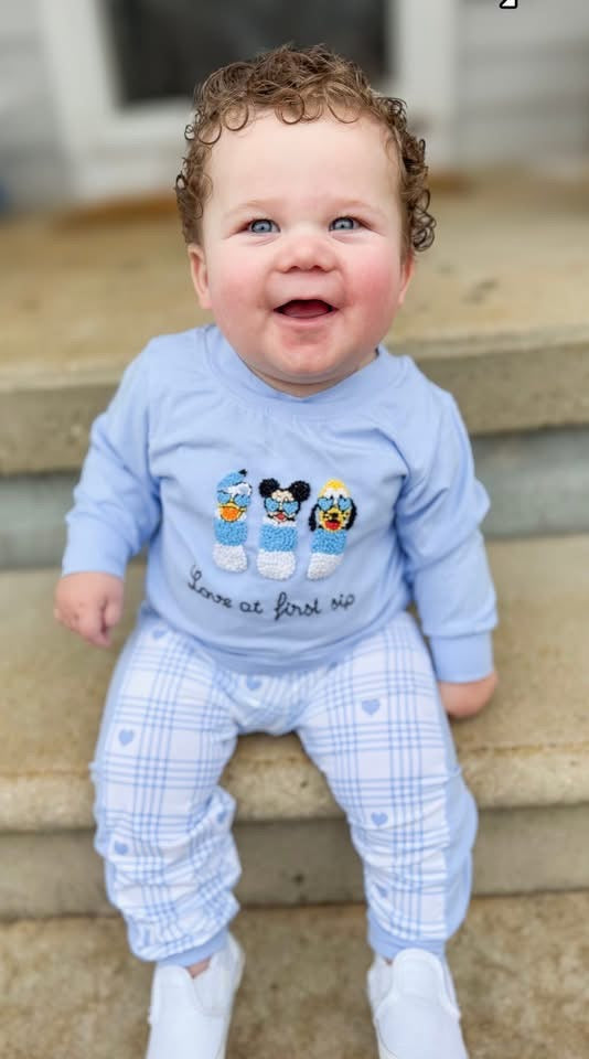 RTS: "LOVE AT FIRST SIP" BOYS JOGGER SET
