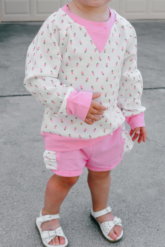 RTS: ROSEBUD PRINT | GIRLS CREWNECK SET