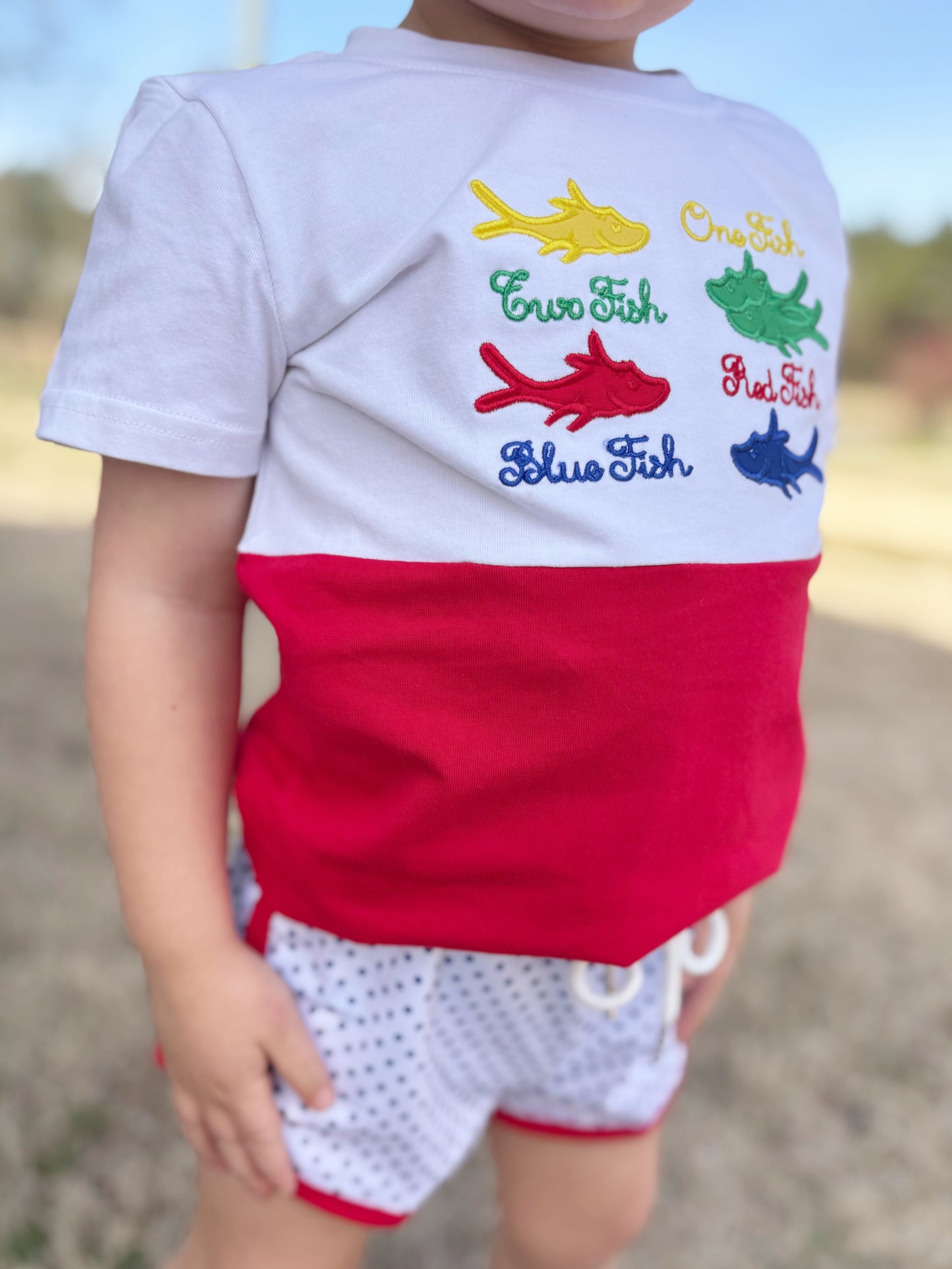 RTS: "ONE FISH, TWO FISH" - BOYS SHORTS SET