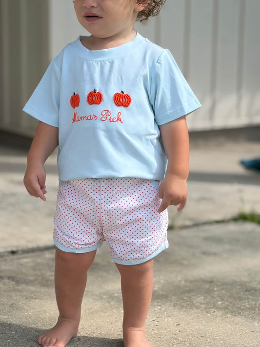 RTS: “CLASSIC PUMPKINS” - BOYS SHORTS SET