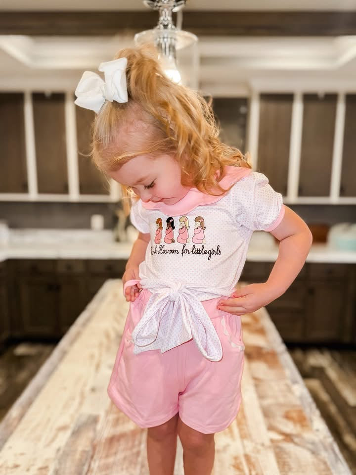 RTS: "THANK HEAVEN" - GIRLS SHORTS SET