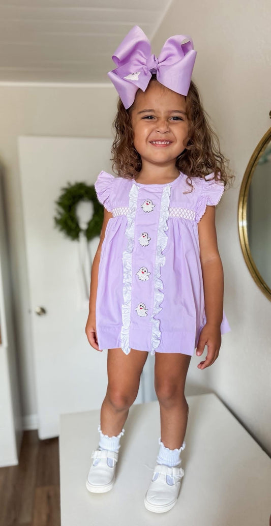 RTS: "BOO-TIFUL IN LILAC" GIRLS DIAPER SET