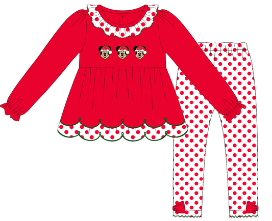 PO26: A VERY LITTLE MAGS CHRISTMAS - “MEET ME ON MAIN” GIRLS LEGGING SET *TAT: NOVEMBER*