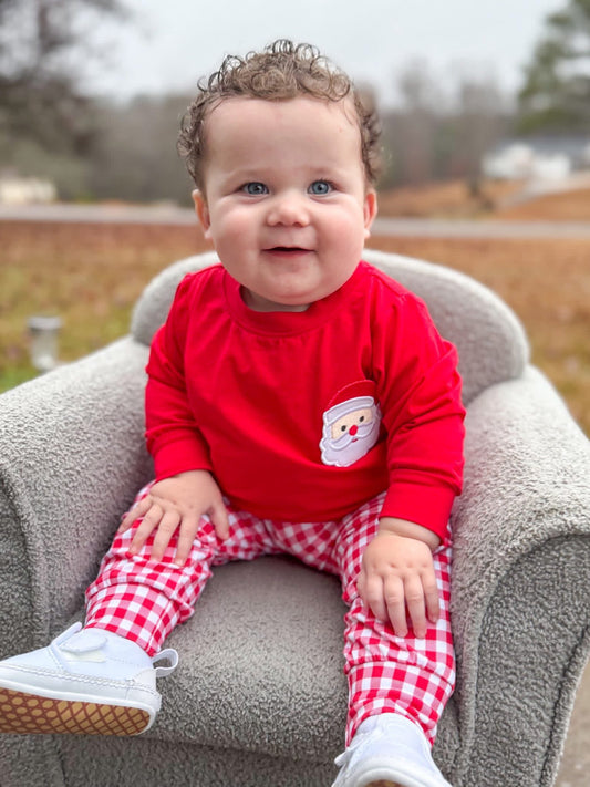 PO26: A VERY LITTLE MAGS CHRISTMAS - “SANTA POCKETS” BOYS JOGGER SET *TAT: NOVEMBER*