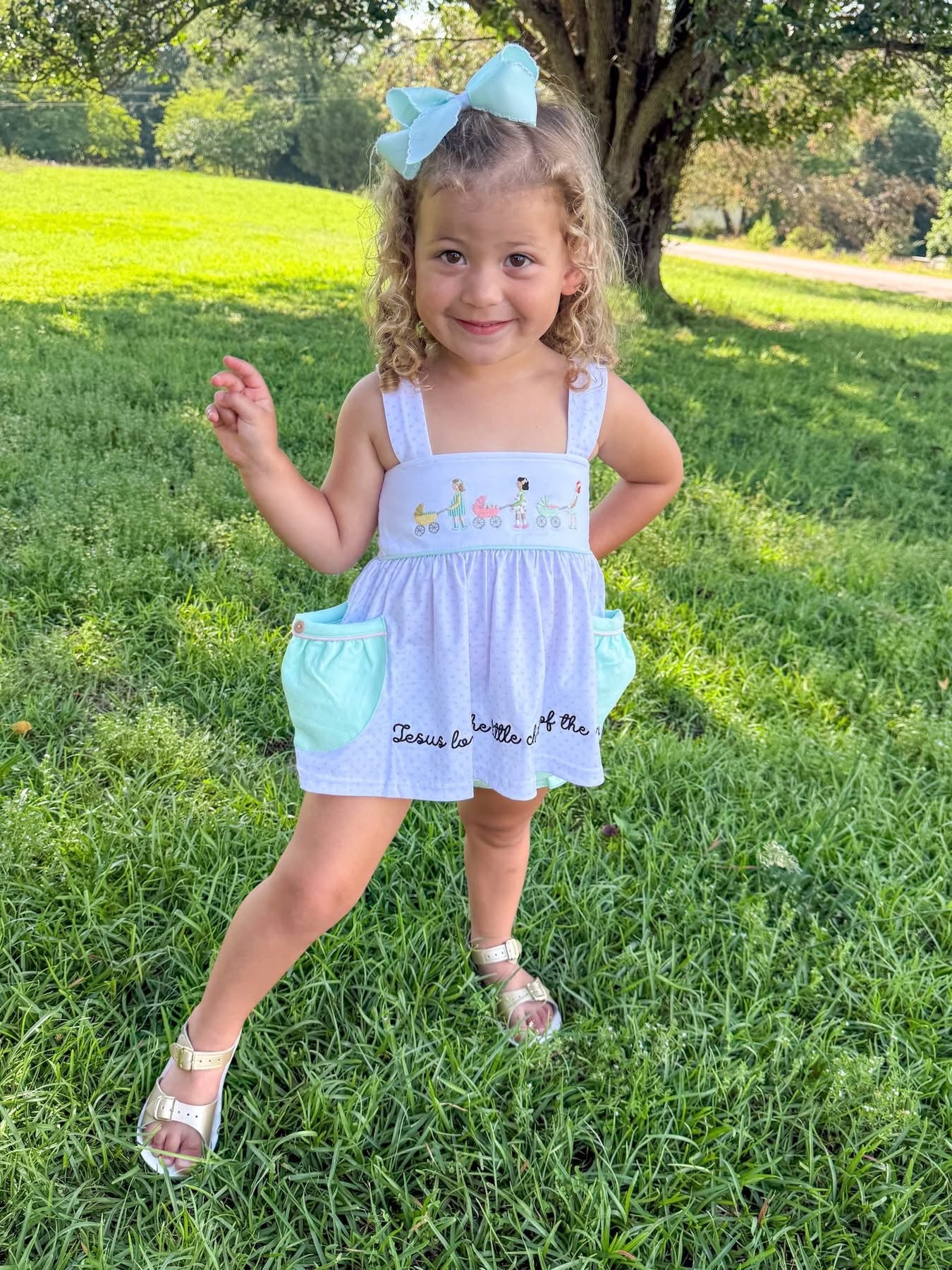 RTS: “JESUS LOVES THE LITTLE CHILDREN” - GIRLS DIAPER SET