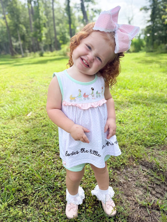 RTS: “JESUS LOVES THE LITTLE CHILDREN” - GIRLS SHORTS SET