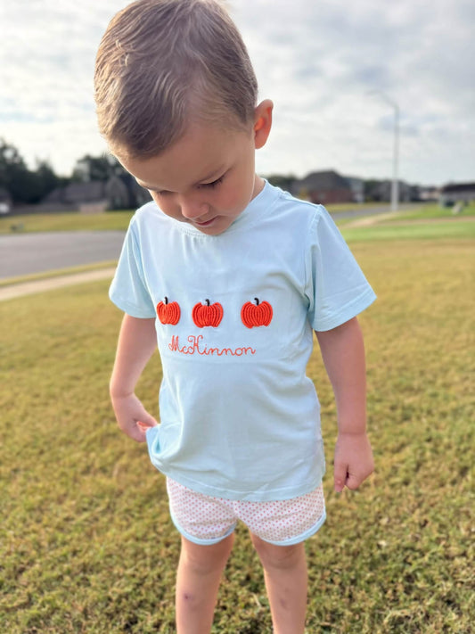 RTS: “CLASSIC PUMPKINS” - BOYS SHORTS SET