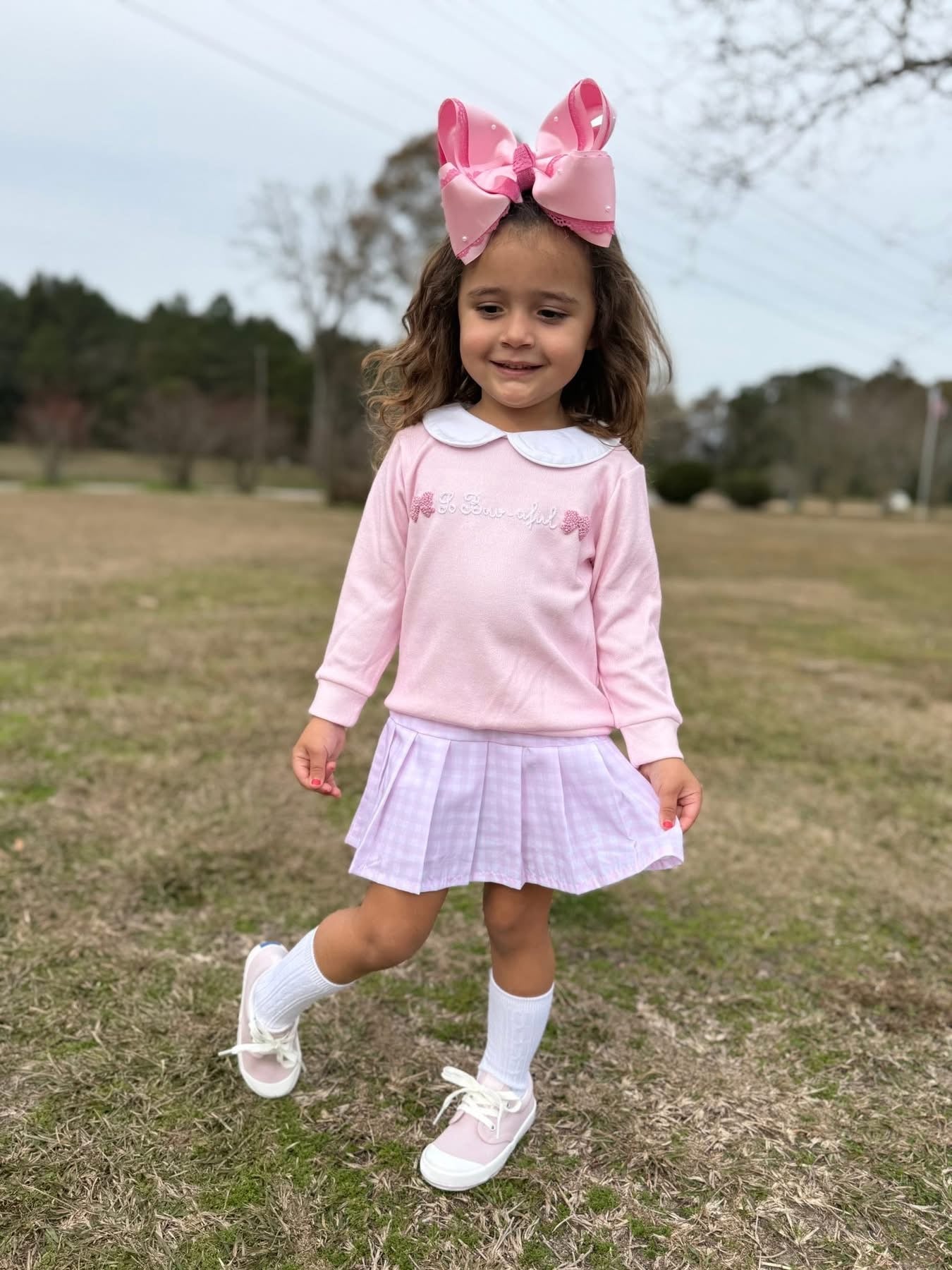 RTS: "PERFECTLY PREPPY" GIRLS SKORT SET