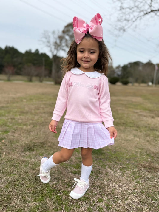 RTS: "PERFECTLY PREPPY" GIRLS SKORT SET