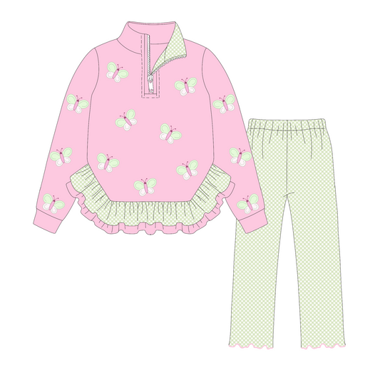 BUDGET WINTER BASICS: CLASSIC BUTTERFLIES - GIRLS PANTS SET *TAT: DECEMBER*