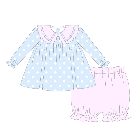 BUDGET WINTER BASICS: DOTTIE - GIRLS BLOOMER SET *TAT: DECEMBER*
