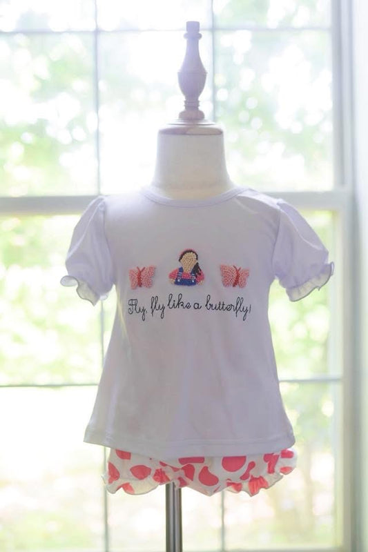 RTS: “Fly, fly like a butterfly”: Girls Diaper Set