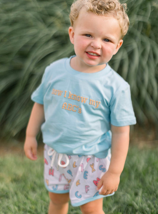 RTS: “KNOW MY ABC’S” - BOYS SHORTS SET