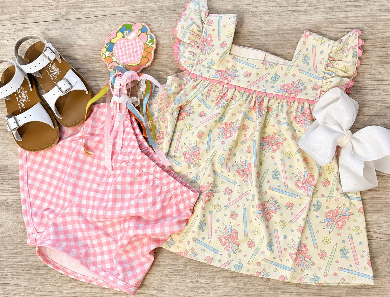 RTS: “PREPPY PENCILS” - GIRLS SHORTS SET