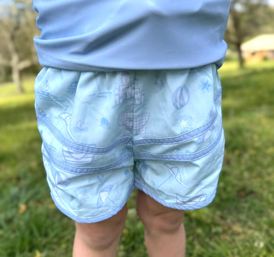 RTS: “BEACH BABY” BOYS RASH GAURD SWIM SET