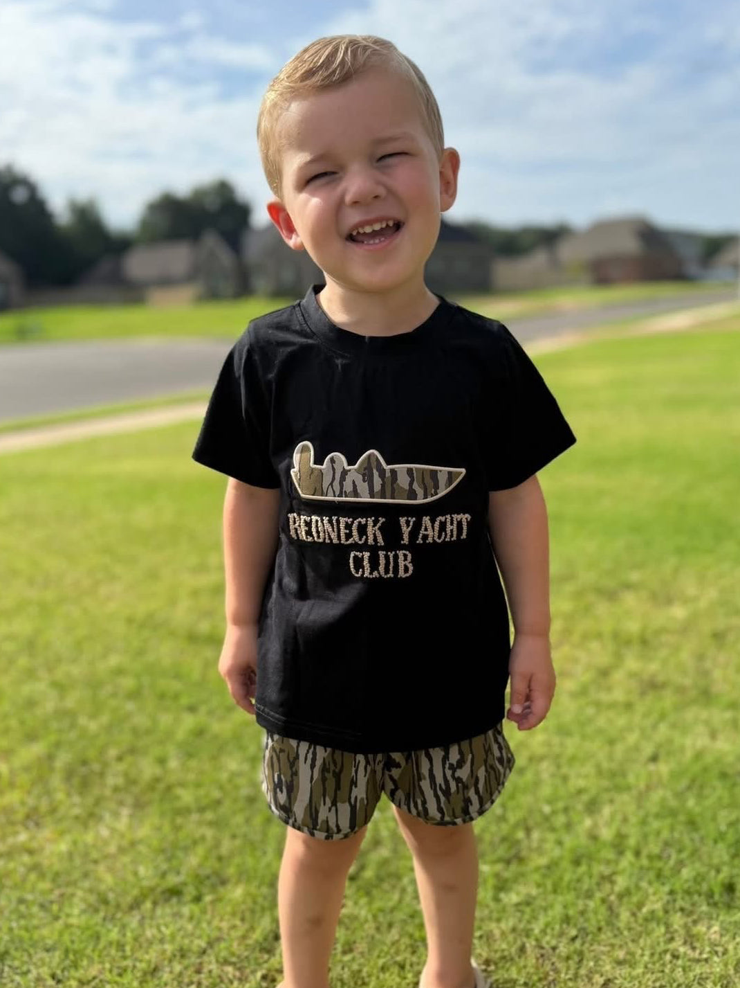 RTS: “REDNECK YACHT CLUB” - BOYS SHORTS SET