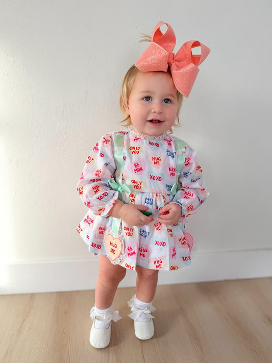 RTS: "CANDY HEARTS" GIRLS DIAPER SET