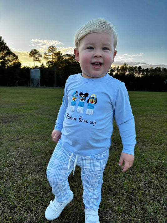 RTS: "LOVE AT FIRST SIP" BOYS JOGGER SET