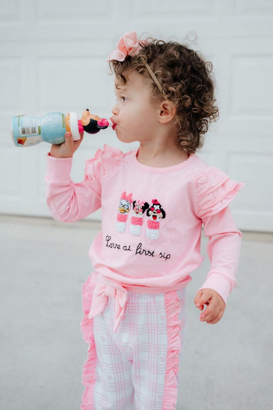 RTS: "LOVE AT FIRST SIP" GIRLS JOGGER SET