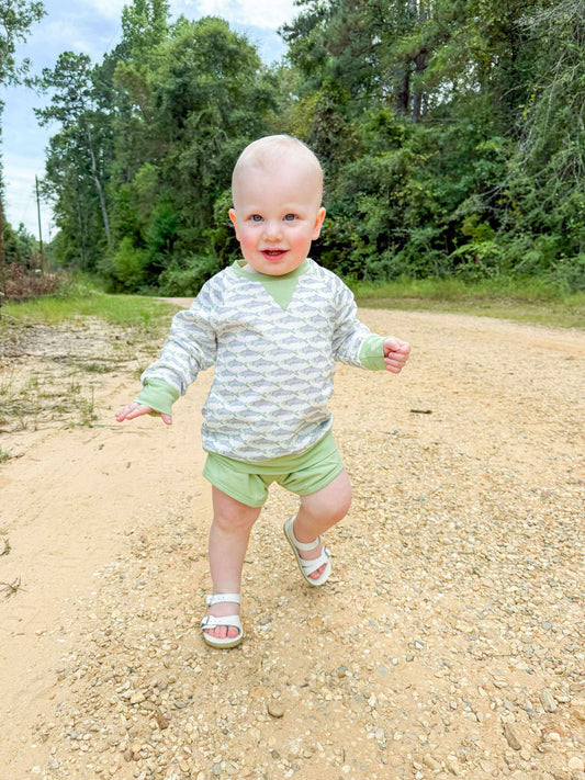 RTS: FISH PRINT | BOYS CREWNECK SET