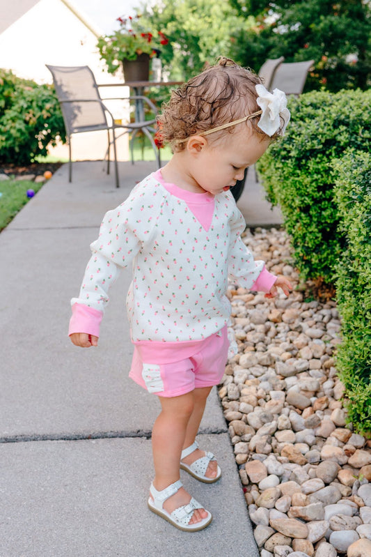 RTS: ROSEBUD PRINT | GIRLS CREWNECK SET