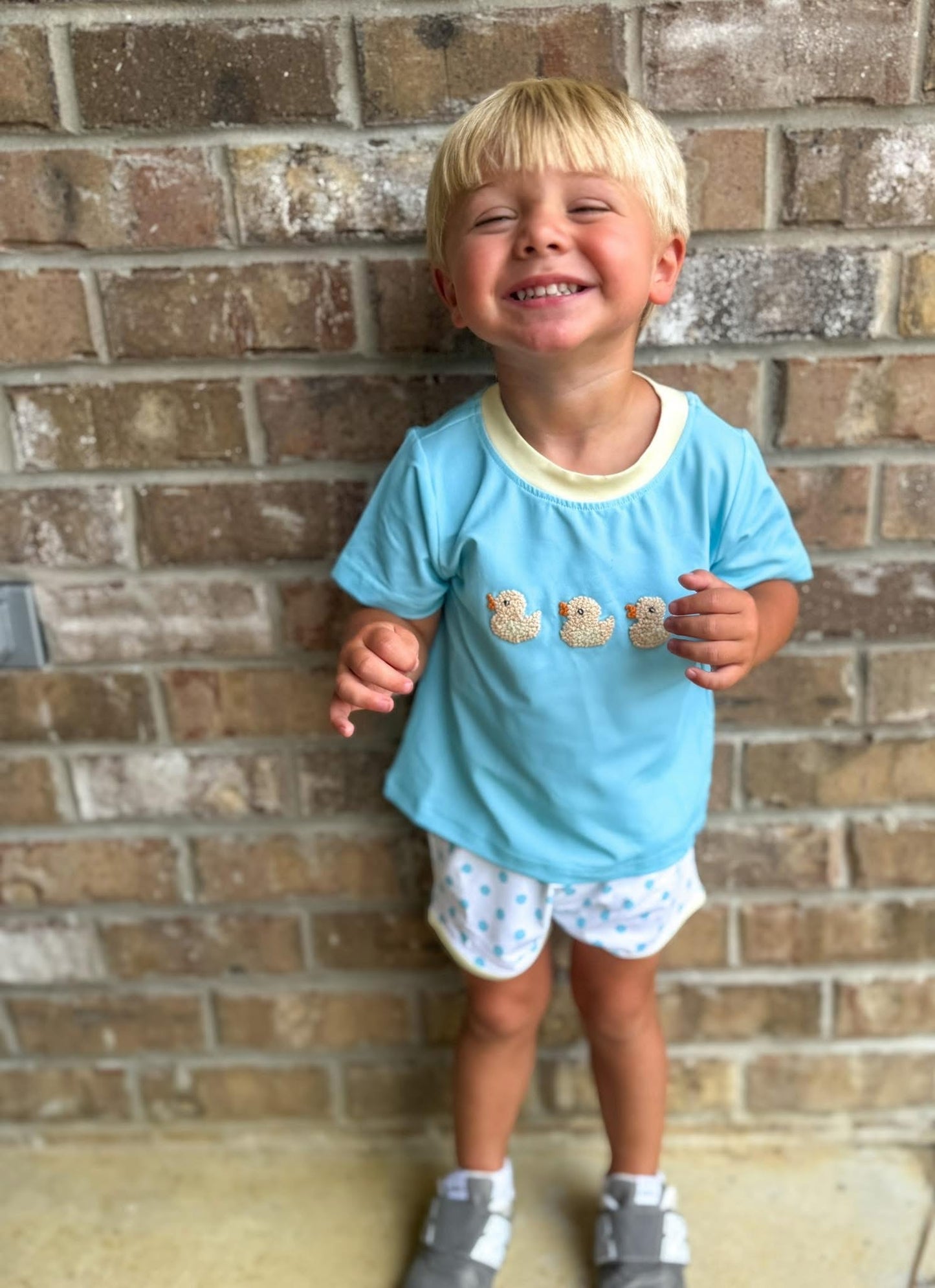 RTS: "RUBBER DUCKY" - BOYS SHORTS SET