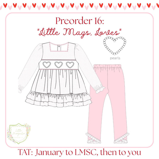 PO16: LITTLE MAGS, LOVES - "PEARLY GIRLY" GIRLS LEGGING SET *TAT: JANUARY*
